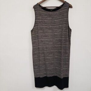 J Jill Womens Sleeveless Midi Dress Size XL Striped Stretch Casual Office Church